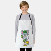 Muis op Ice hockey met Hockey stick Schort (Gedragen)