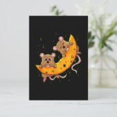 Muis op kaasmaanbasis Gift Low Carb Diet Cheese RSVP Kaartje (Staand voorkant)