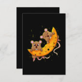 Muis op kaasmaanbasis Gift Low Carb Diet Cheese RSVP Kaartje (Voorkant / Achterkant)