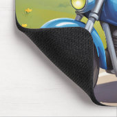 Muis op motorfiets muismat (Hoek)