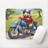 Muis op motorfiets muismat (Met muis)
