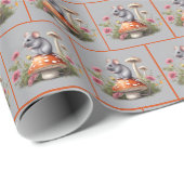 Muis op paddestoel cadeaupapier (Rol Hoek)