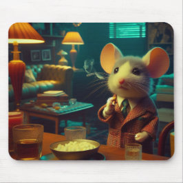 Muis op zijn pad muismat