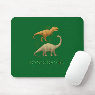 Muis Pad - Ik hou van dinosauriërs Rawr Rawr Muismat