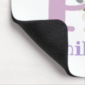Muis Pad Initial Plus Naam & Bloemen Ontwerp Muismat (Hoek)