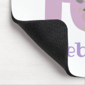 Muis Pad Initial Plus Naam & Bloemen Ontwerp Muismat (Hoek)