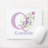 Muis Pad Initial Plus Naam & Bloemen Ontwerp Muismat (Met muis)