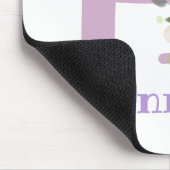 Muis Pad Initial Plus Naam & Bloemen Ontwerp Muismat (Hoek)
