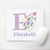 Muis Pad Initial Plus Naam & Bloemen Ontwerp Muismat (Met muis)