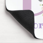 Muis Pad Initial Plus Naam & Bloemen Ontwerp Muismat (Hoek)