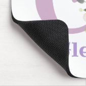 Muis Pad Initieel Plus Naam & Bloemen Ontwerp Muismat (Hoek)