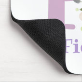 Muis Pad Initieel Plus Naam & Bloemen Ontwerp Muismat (Hoek)