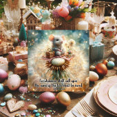 Muis Picknick Schrift Verse Pasen Feestdagenkaart