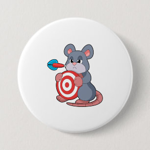 Muis Pijlen Dart Dartbord Ronde Button 7,6 Cm