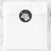 MUIS: POTLOOD REALISME KUNST RONDE STICKER (Tas)