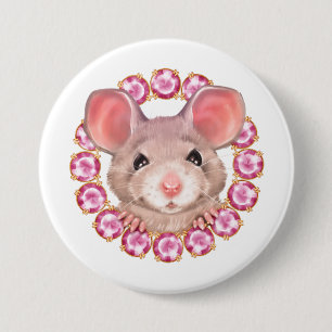 Muis Ronde Button 7,6 Cm