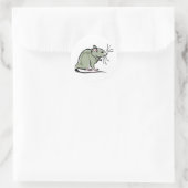 Muis Ronde Sticker (Tas)