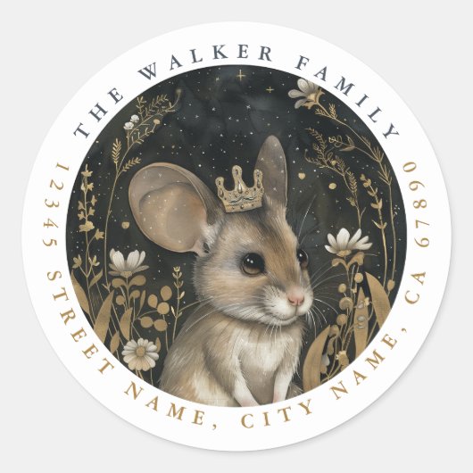 Muis ronde Stickers (Voorkant)