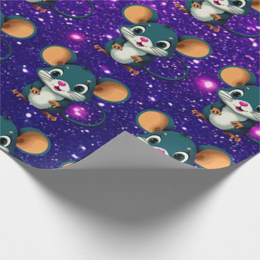 Muis Schattige Charmant Thema Karakter Gift Wrap Cadeaupapier (Hoek)