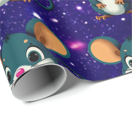 Muis Schattige Charmant Thema Karakter Gift Wrap Cadeaupapier (Rol Hoek)
