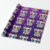 Muis Schattige Charmant Thema Karakter Gift Wrap Cadeaupapier (Uitgerold)