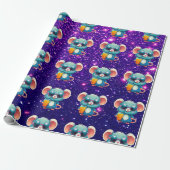 Muis Schattige Charmant Thema Karakter Gift Wrap Cadeaupapier (Uitgerold)