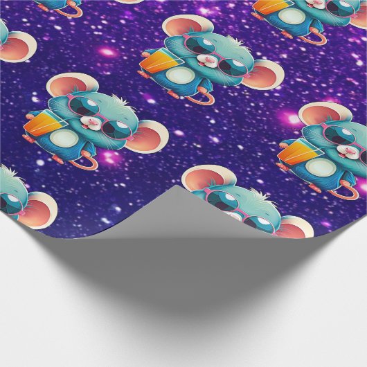 Muis Schattige Charmant Thema Karakter Gift Wrap Cadeaupapier (Hoek)