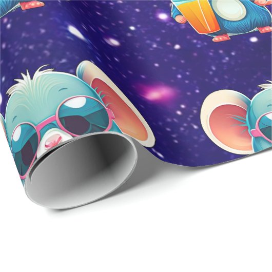 Muis Schattige Charmant Thema Karakter Gift Wrap Cadeaupapier (Rol Hoek)