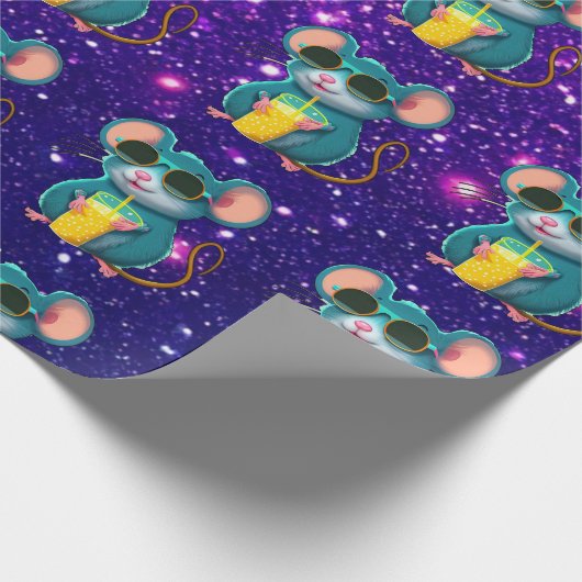 Muis Schattige Charmant Thema Karakter Gift Wrap Cadeaupapier (Hoek)