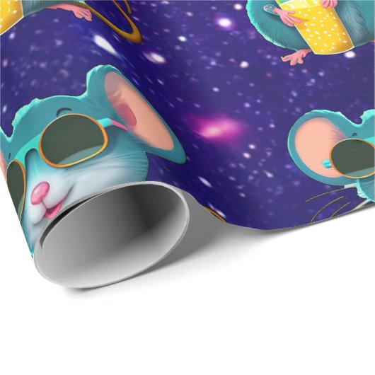 Muis Schattige Charmant Thema Karakter Gift Wrap Cadeaupapier (Rol Hoek)