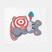 Muis Schiet Pijl Pijlenbord Fleece Deken (Voorkant (Horizontaal))