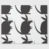Muis Silhouet Minimalistisch Dier Cadeaupapier (Vlak)