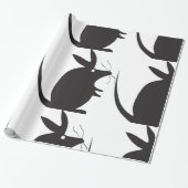 Muis Silhouet Minimalistisch Dier Cadeaupapier (Uitgerold)
