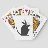 Muis Silhouet Minimalistisch Dier Pokerkaarten (Achterkant)
