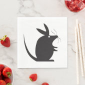 Muis Silhouet Minimalistisch Dier Servet (Insitu)