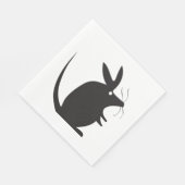 Muis Silhouet Minimalistisch Dier Servet (Hoek)