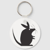 Muis Silhouet Minimalistisch Dier Sleutelhanger (Achterkant)