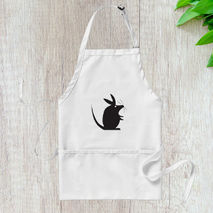 Muis Silhouet Minimalistisch Dier Standaard Schort
