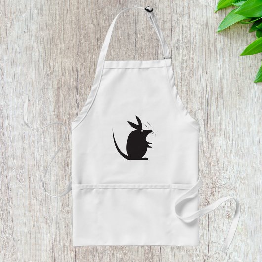 Muis Silhouet Minimalistisch Dier Standaard Schort