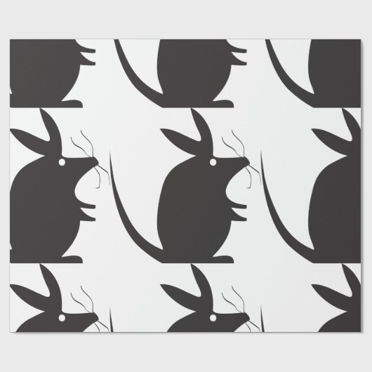 Muis Silhouette Cadeaupapier (Vlak)