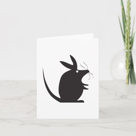 Muis Silhouette Kaart (Voorkant)