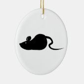 Muis Silhouette Keramisch Ornament (Rechts)