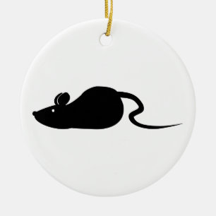 Muis Silhouette Keramisch Ornament