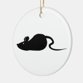 Muis Silhouette Keramisch Ornament (Links)