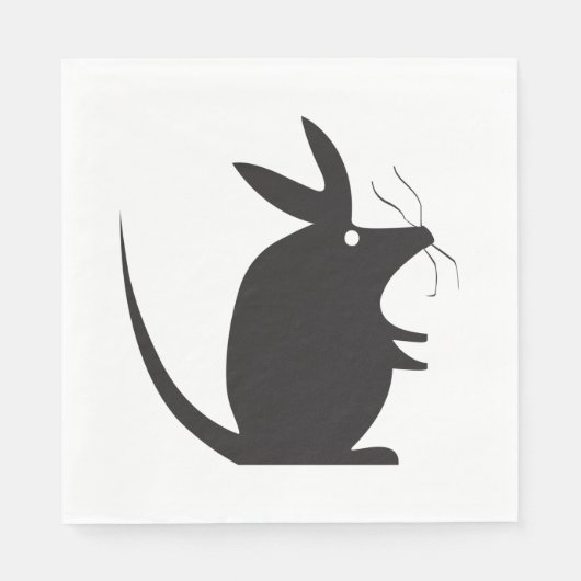 Muis Silhouette Servet (Voorkant)