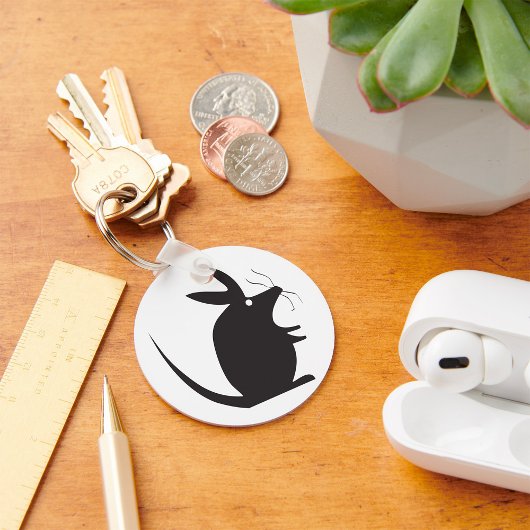Muis Silhouette Sleutelhanger