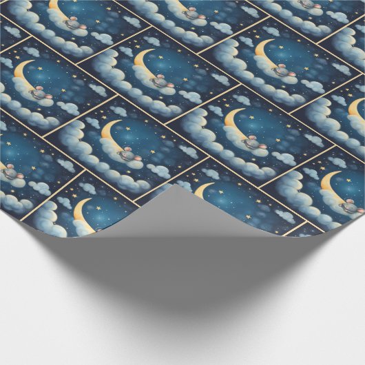 Muis Slapen in een Cloud Cadeaupapier (Hoek)