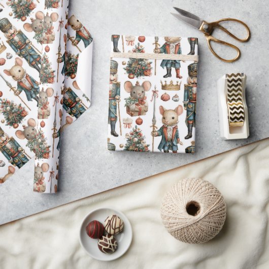 Muis Soldaten in Festieve Scène Cadeaupapier (Crafts)
