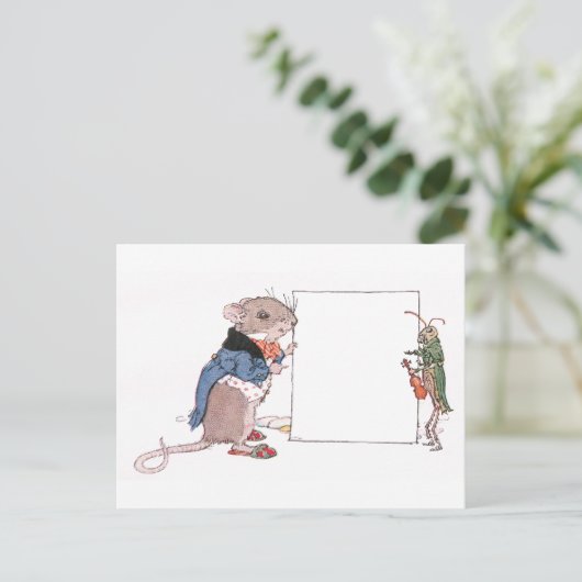 Muis & sprinkhaan Houd uw foto vast Briefkaart (Staand voorkant)