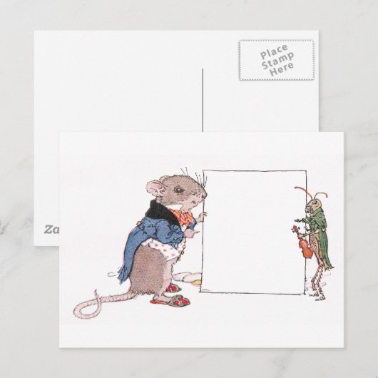 Muis & sprinkhaan Houd uw foto vast Briefkaart (Voorkant / Achterkant)